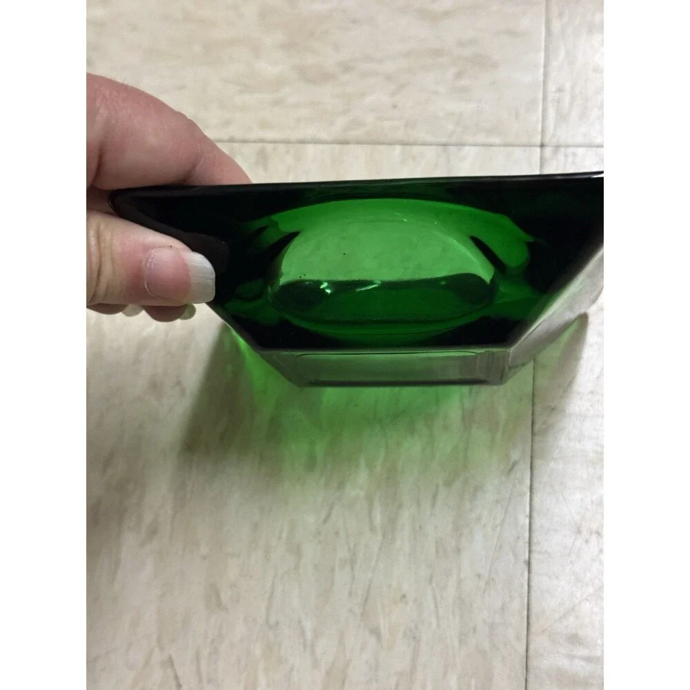 Vtg Emerald Green Glass 4.5